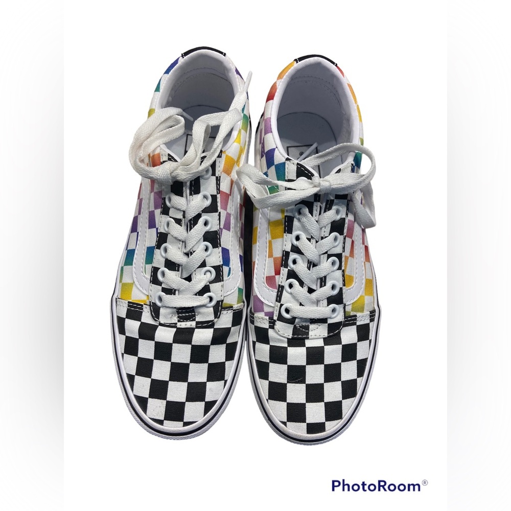 Vans Rainbow Checkerboard Women's Size 8